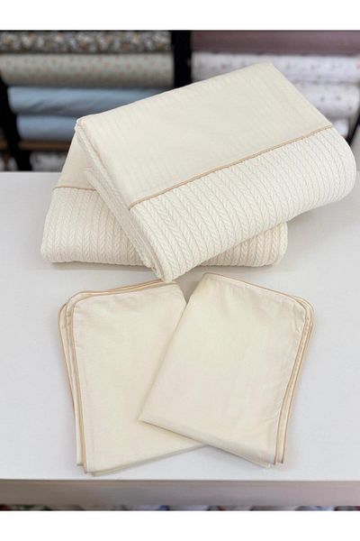 GAYE EV TEKSTİLİ Single Pique and Pillow Case 100% Cotton Oeko-Tex Certified