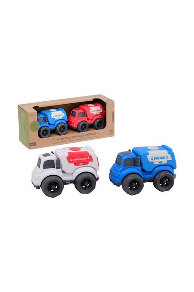 Joueco Car set, Joueco, Police car and ambulance, Made of bio-plastic, Ecological, 18 months+
