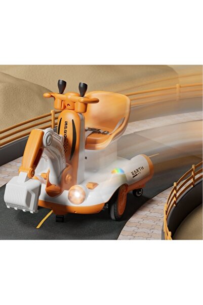 dalip Electric Excavator, 4 Anti-Slip Wheels, Remote-Controlled Electric Arm, Yellow, Ages 2+