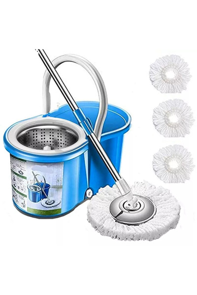 ElastiX Set mop rotativ din inox, 3 rezerve cadou,