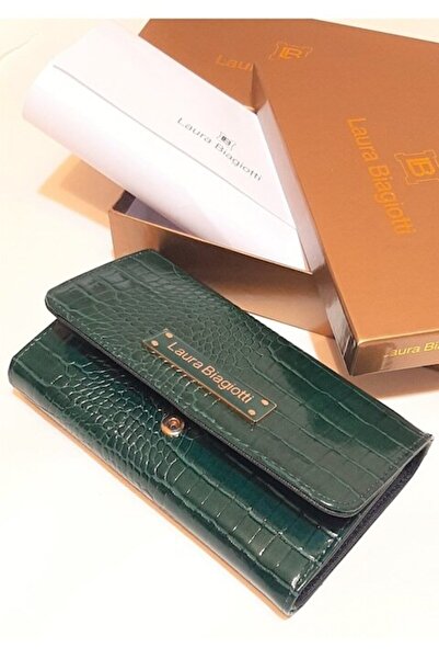 Laura Biagiotti Women's Wallet Laura Biagiotti -leather Premium, Green