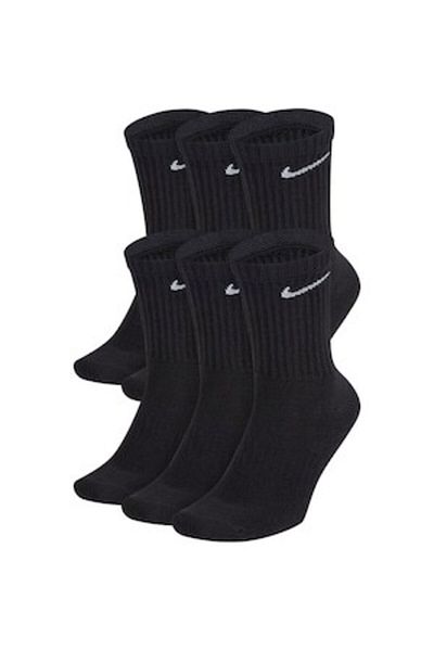 Nike Training socks, 6 pairs, black/white, size L