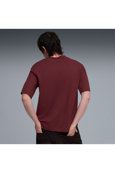 Puma Essentials Graphic Boxy Unisex Claret Red T-Shirt