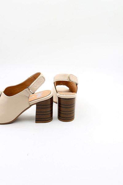 Venüs Women's Genuine Leather Daily Heeled Shoes Vn08518Y Beige