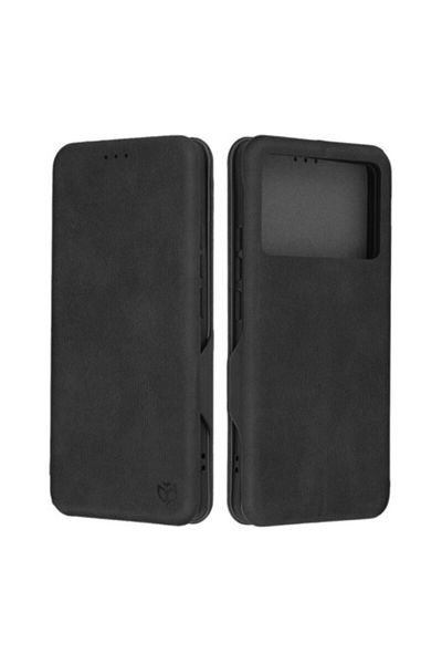 Dali Flip Cover Protective Case Compatible with Xiaomi Poco X6 Pro, Safe Wallet Plus, Black