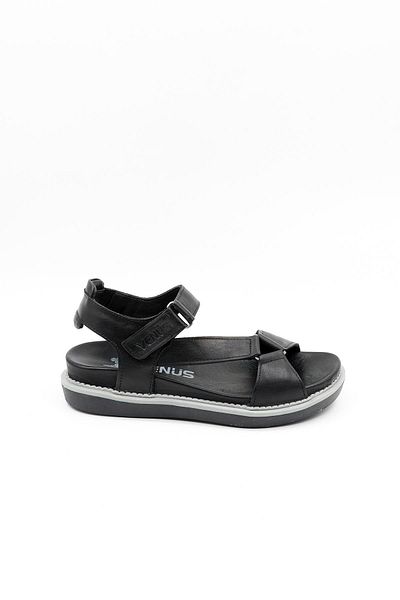 Venüs Women's Genuine Leather Daily Sandals Vn202064Y Black