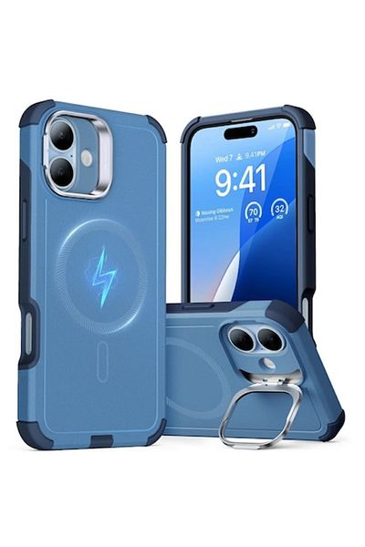 Dali Carcasă de protecție compatibilă cu Apple iPhone 16, suport Cyber Armor, margini întărite, suport, Mag