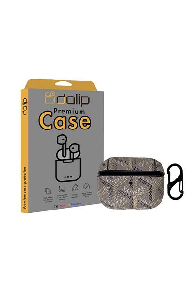 dalip Husa pentru Apple AirPods Pro, DesignVersatil, Piele , Crem