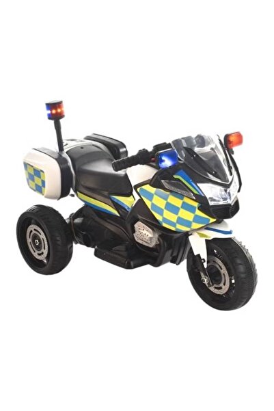 rexa دراجة نارية شرطة كهربائية للأطفال - دراجة لعبة ثلاثية العجلات مزودة بأضو...