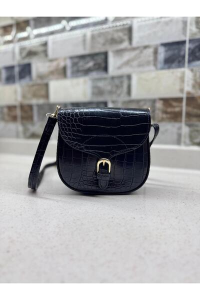 Glowfit Shine Your Shape Kadın Siyah Timsah Desenli Mango Model Kapaklı Çapra...