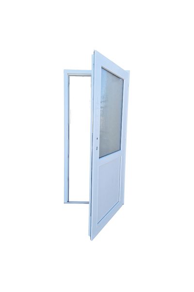 KIRCHBERGER 110x200cm White right 6cm 4 Hamburg door PVC and insulating glass chambers
