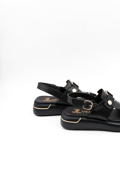 Venüs Women's Genuine Leather Casual Sandals Vn25440007Y