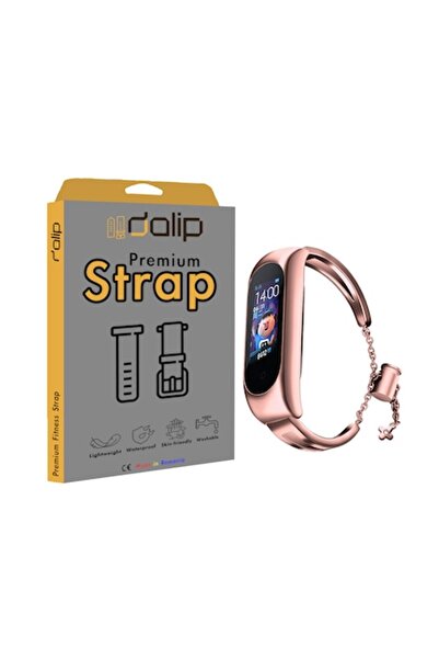 dalip Curea pentru Xiaomi Mi Band 6/ Mi Band 5/ Mi Band 4/ Mi Band 3, MetalChain, Metal, Roz
