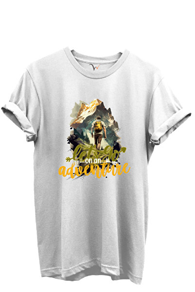 WİDİ Let's Go on an Adventure Written Mountaineer and Nature Themed 100% Cott...