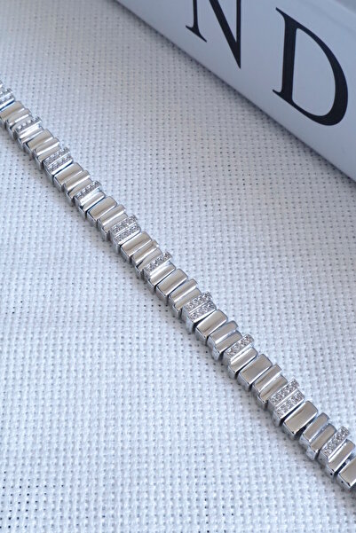 DEMOKAN Kadın Bileklik Kararmaz 14k Altın Renk Vip Seri İthal Sütun Model Bil...