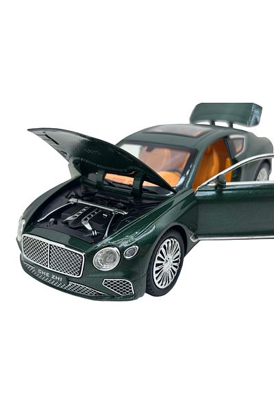 JPT Grey Bentley Continental model 1:24 with sounds, smoke, lights, opens everything