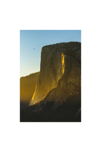 OEM Tablou Canvas, „Răsărit de soare auriu peste El Capitan”, Stâncă, Apus de...