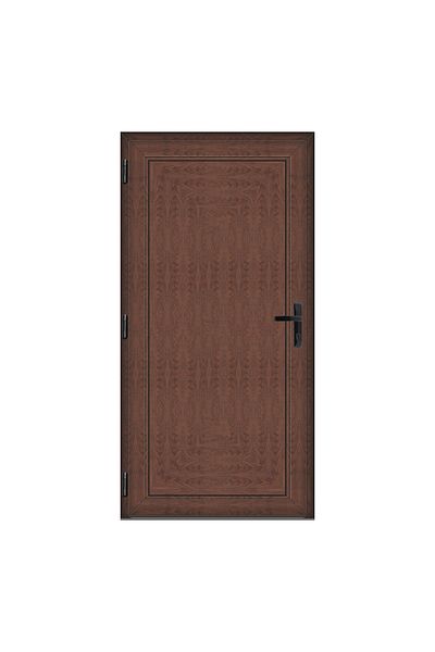 Klass Door 100x180cm left 6cm 4 Full Panel PVC and Insulated brown walnut chambers panel