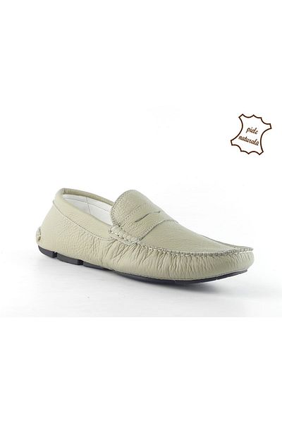 ZAZAMAG Men's genuine leather loafers Brad, beige
