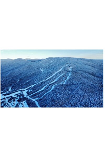 OEM Tablou Canvas, Muntii acoperiti de zapada albastra, 54 x 39cm