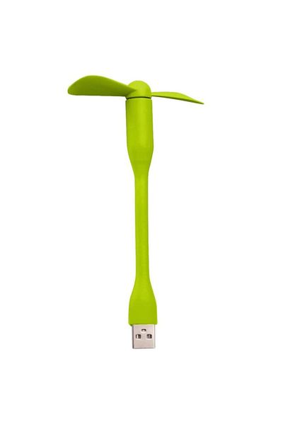 Dali Mini portable fan for laptop, USB A connector, 5V, 2W, 28dB, 145x89.3x15mm, silicon, Green