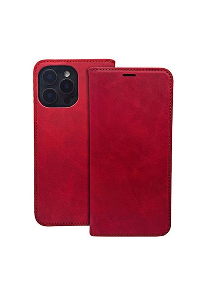 Dali Flip Cover Protective Case for Samsung Galaxy A16 4G/5G, Smart Suede, Leather, Red