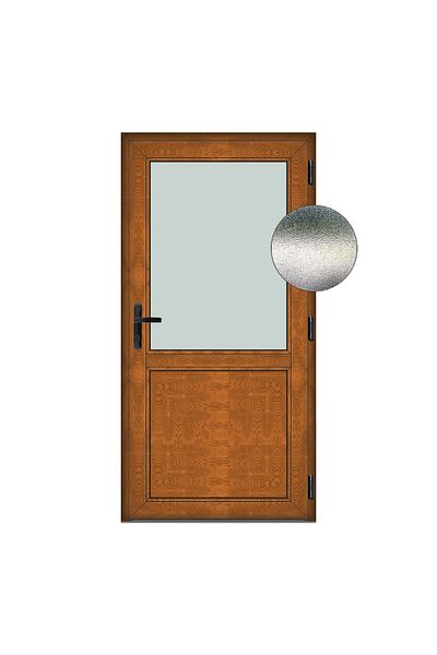Klass 110x210cm right 6cm 4 White Hamburg door PVC and insulating glass brown golden oak chambers sa