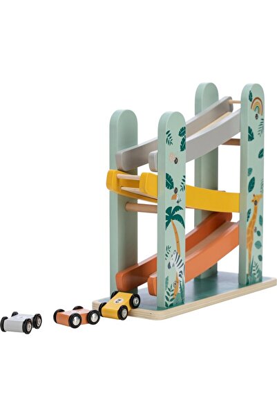 Free2Play Pista de masini, Free2Play, Safari, Din lemn, Cu 3 masinute incluse...