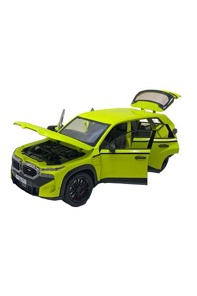 JPT Model BMW XM yellow replica, smoke, sound, lights open everything 1:24