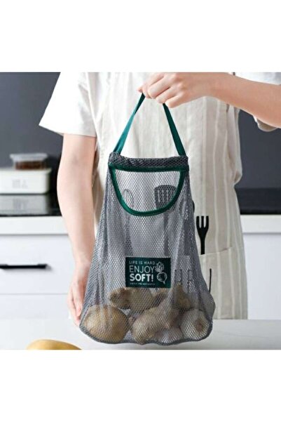 dalip Plasa pentru depozitare fructe si legume, cu maner, 25x27x5cm, Gri