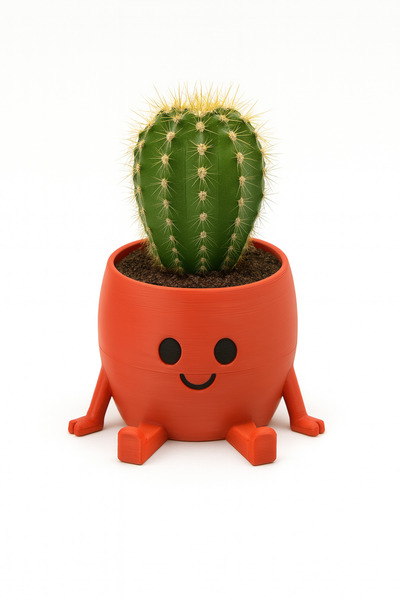 Lara Desing House Masa Üstü Saksı / Sevimli Dekoratif Obje / Neşeli Yüzlü Min...