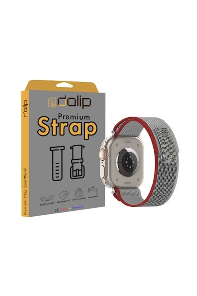 dalip Curea pentru Apple Watch 1 42 mm, SupremeBelt, Poliester, Rosu-Gri