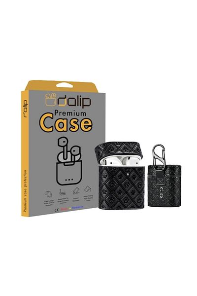 dalip Husa pentru Apple AirPods1/2, PawPrint, Piele , Negru