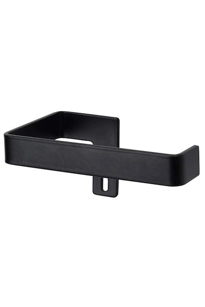 dalip Suport Rola Hartie Igienica, Dalip, Fixare in Perete, Design Simplu, 13x8x6cm, Otel, Negru