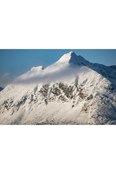 OEM Tablou Canvas, "Muntele inzapezit sub cerul albastru", 50 x 50cm