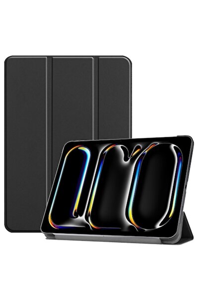 Dali Husă de protecție cu clapă pentru Apple iPad Pro 13 2024, FoldPro, tip suport, -Piele, Negru