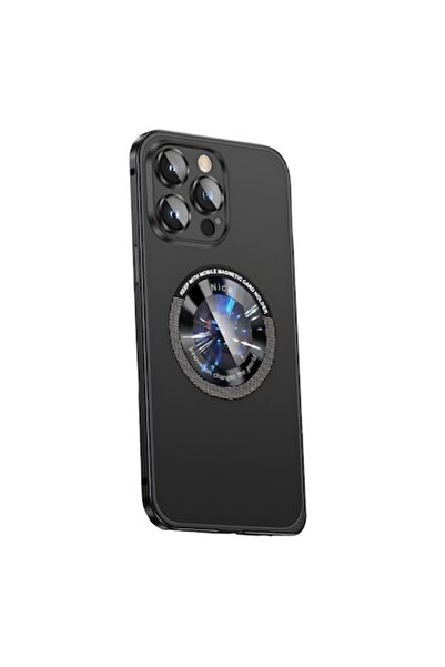 DAMUR Husă de protecție MagSafe pentru iPhone 15 Pro, Metalică, Încărcare wir...