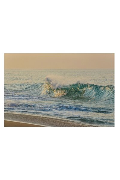 OEM Pictură pe pânză, „Valuri ale mării sub lumină aurie”, 100 x 70cm