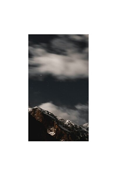 OEM Tablou Canvas, "Inserare linistita peste munti inzapeziti", 50 x 50cm