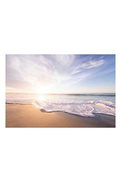 OEM Pictură pe pânză „Răsărit de soare liniștit pe plajă”, 150 x 100 cm