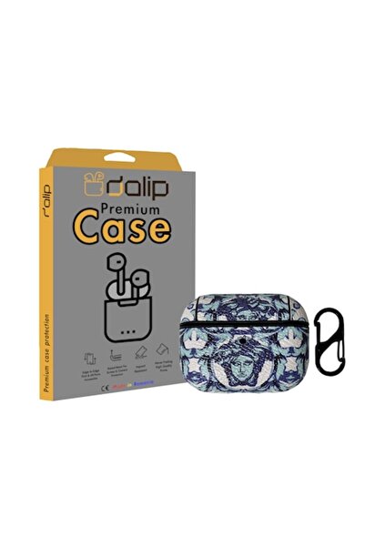 dalip Case for Apple AirPods Pro, DesignVersatil, Leather, Front Design, Light Blue