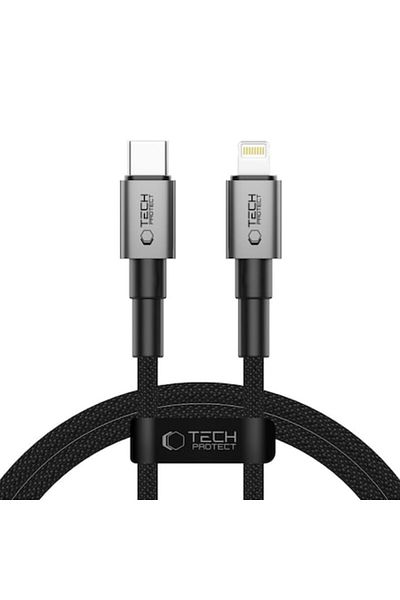 Dali Cablu de încărcare și transfer de date, USB Type-C la Lightning, UltraBoost, 27W, 1m, ranforsat, gri
