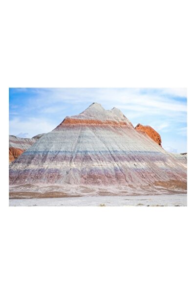 OEM Tablou Canvas, "Roci valurite in desertul colorat", Munti, Straturi, Culoare