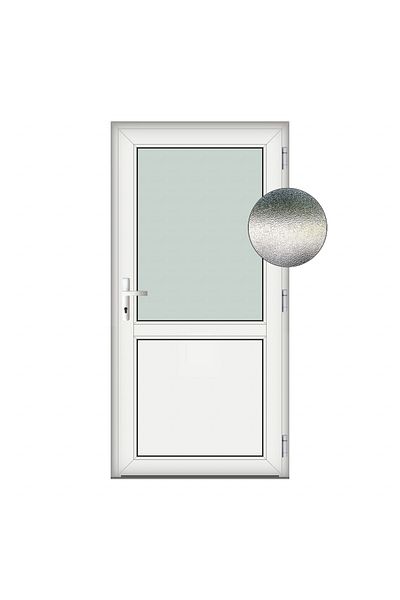 Klass 80x190cm White right 6cm 4 White Hamburg door PVC and insulating glass chambers matt sand