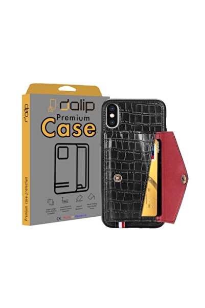 dalip Husa pentru iPhone XR, Multifunction, TPU+Piele , Negru