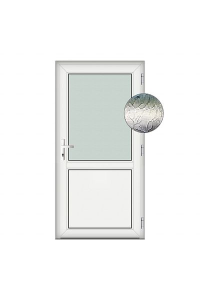 Klass 100x200cm White right 6cm 4 White Hamburg door PVC and insulating glass chambers matt delta