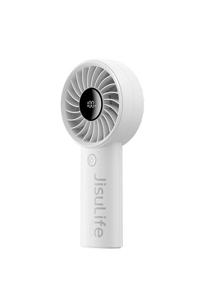Dali Ventilator manual JisuLife, Display digital LED, 3600 mAh, 5 viteze, autonomie 13h, ABS, Gri