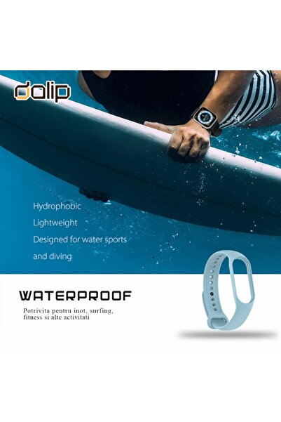 dalip Curea pentru Xiaomi Mi Band 7, FlexiBelt, Silicon, Albastru deschis