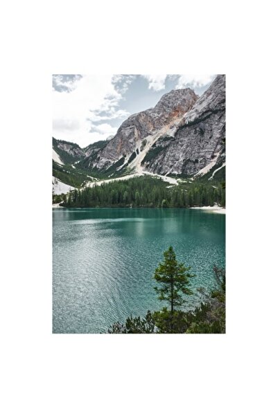 OEM Pictură pe pânză „Tăcerea lacului de munte”