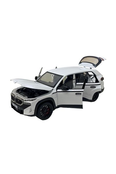 JPT Macheta metal BMW XM alb 1:24 cu fum sunet lumini deschide usi